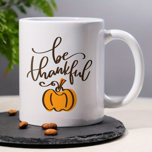 Thanksgiving Pumpkin Pattern Design Ceramic Coffee & Tea Mug – 11 oz