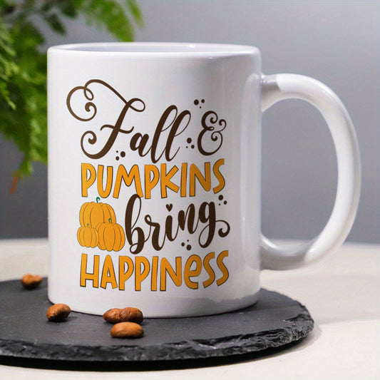 Pumpkin Pattern and Interesting Text Design Ceramic Coffee & Tea Mug – 11 oz