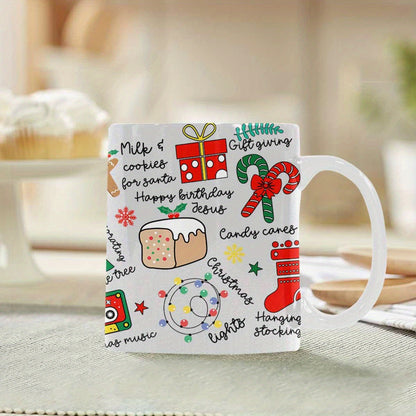 11oz Christmas Tree & Gifts 3D Funny Ceramic Coffee Mug – Inspirational Gift for Birthdays, Anniversaries, Festivals | Perfect for Parties, Creative Cups, Summer & Winter Drinkware