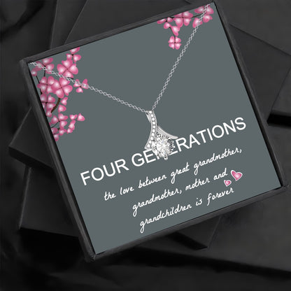 Elegant Necklace in a Gift Box for Grandma - The Perfect Gift from Mother, Daughter, and Granddaughter