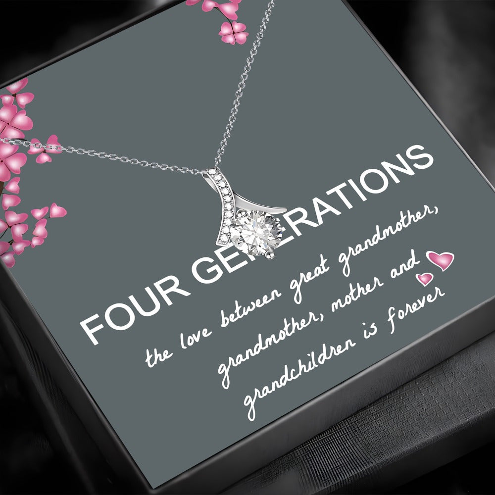 Elegant Necklace in a Gift Box for Grandma - The Perfect Gift from Mother, Daughter, and Granddaughter