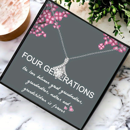 Elegant Necklace in a Gift Box for Grandma - The Perfect Gift from Mother, Daughter, and Granddaughter