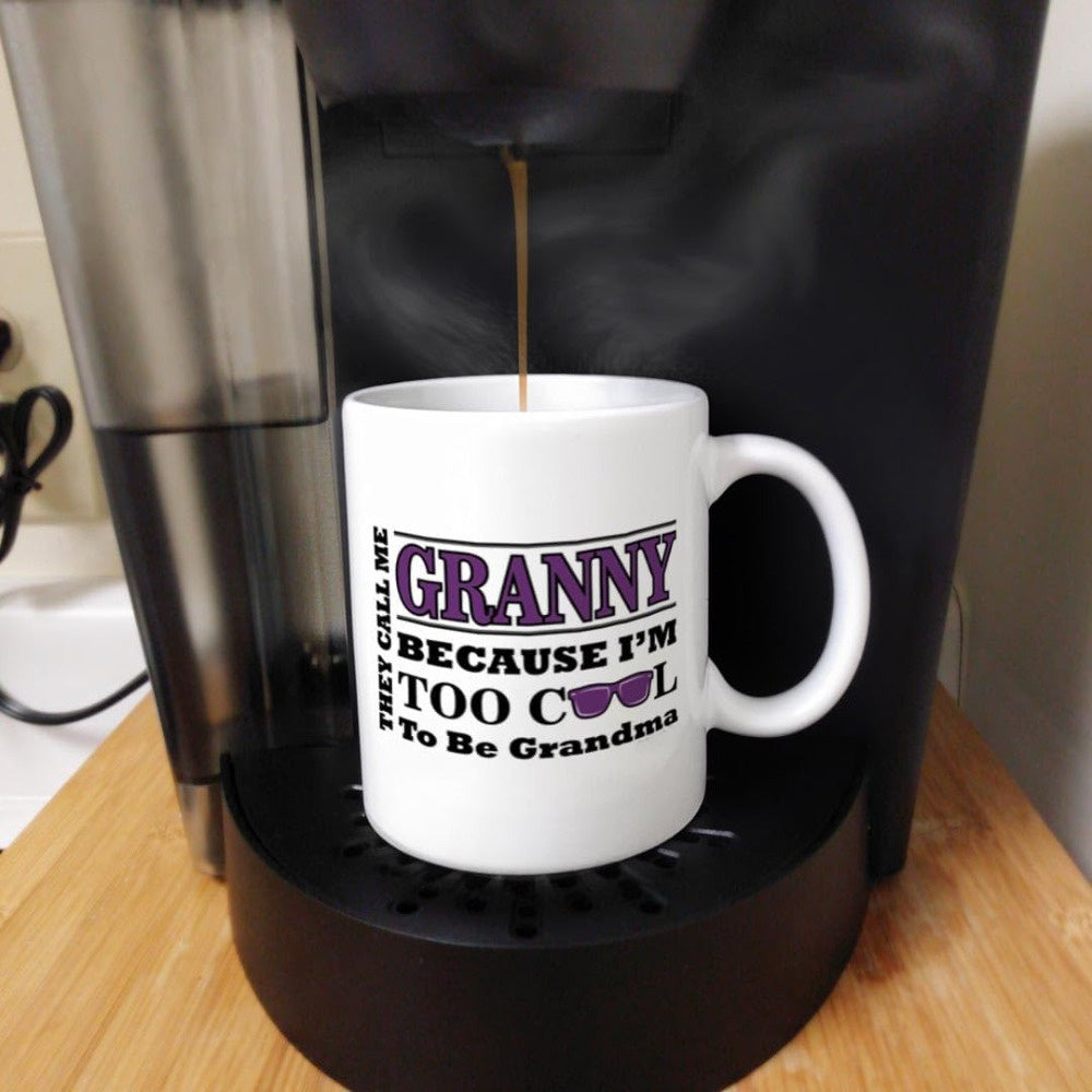 "Too Cool to Be a Grandma" 11oz Ceramic Coffee Mug | Fun Mother’s Day Gift for Granny