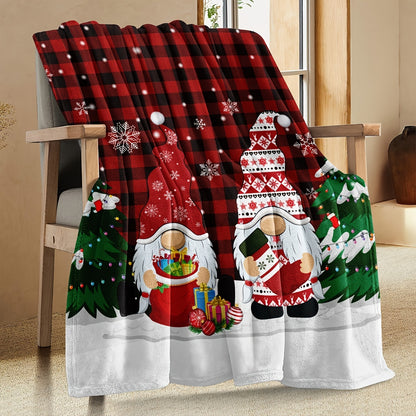 Cozy Christmas Throw Blanket – Perfect for Christmas Party Decor, New Year Gifts, and Cozy Comfort at Home or Outdoors