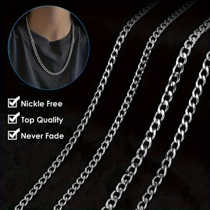 Classic Fashion Cuban Necklace - Stylish Stainless Steel Chain for Christmas, Thanksgiving, Birthdays, and Special Occasions