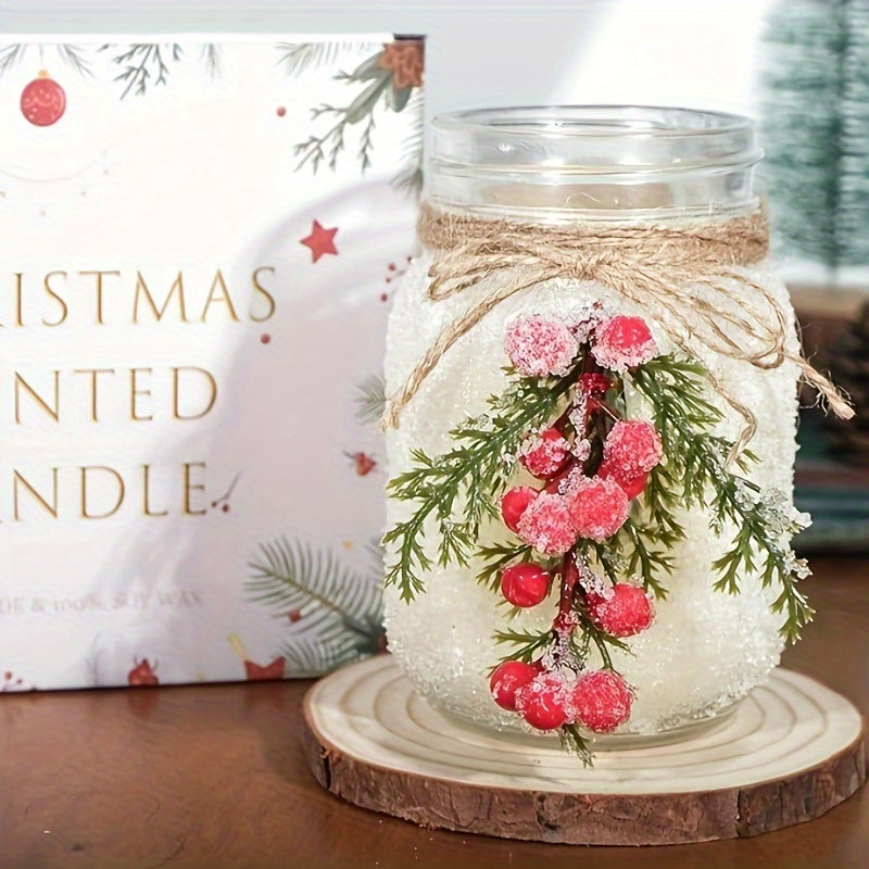 18 oz Red Snow Forest Christmas Candle - Perfect for Home Décor and a Unique Gift for Women