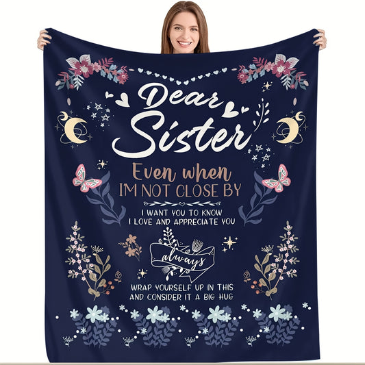 Best Sister & Best Friend Gift Blanket - Soft Flannel Soul Sister Throw for Cozy Moments on the Sofa and TV