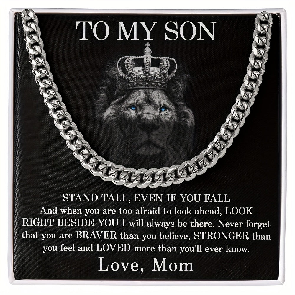 To my Son from Mom: Cuban Chain Necklace, Son Birthday Gifts, Gift For Son Graduation From Mom