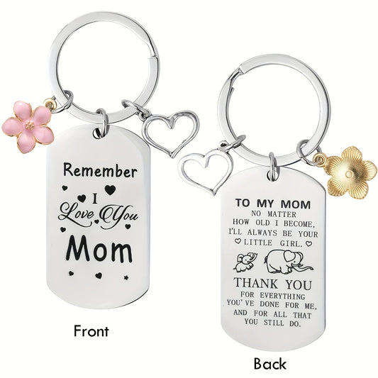 I love You Mom: Keychain Gifts Mom Gifts For Birthday Christmas Mother's Day Gift From Daughter Keychain Key Ring Remember I Love You Mom KeyRing