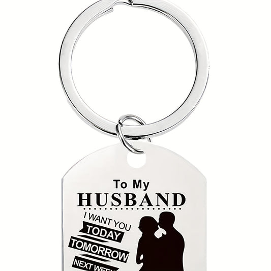 Stainless Steel Army Tag Keychain for Husband – Perfect Valentine's Day Gift