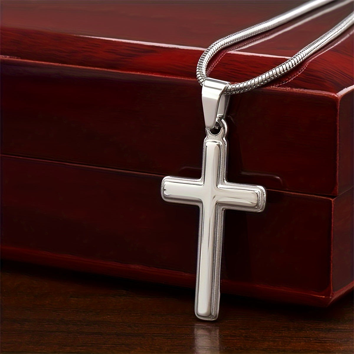 To My Husband | Stainless Steel Cross Necklace – Perfect Birthday or Christmas Present