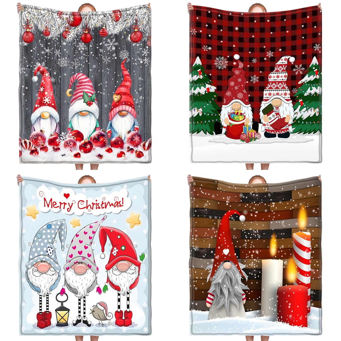 Cozy Christmas Throw Blanket – Perfect for Christmas Party Decor, New Year Gifts, and Cozy Comfort at Home or Outdoors