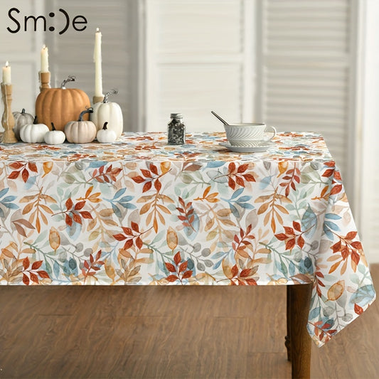 Fall Tablecloth & Napkin Set - 60x84 Inch, 1pc Tablecloth + 4pc Napkins