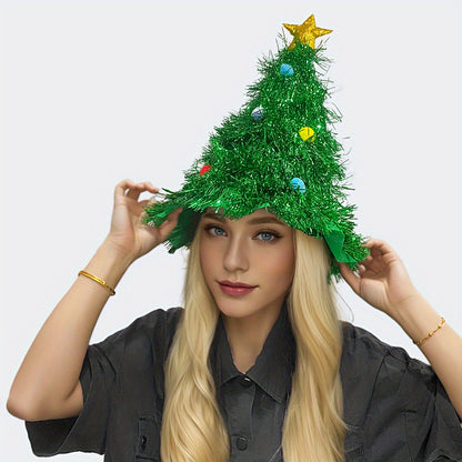 Festive Christmas Tree Hat - Adorable Holiday Decor & Fun Party Accessory - Ideal for Holiday Cheer and Photoshoots