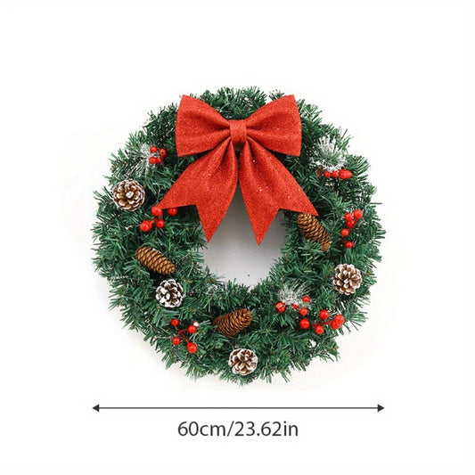 Explosive Christmas Wreath - Elegant Rattan Door Hanging for Festive Holiday Décor