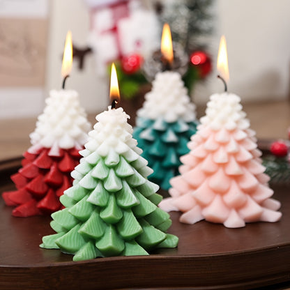 Blingfun 2pcs Christmas Tree Scented Candles - Soy Wax Blend, Perfect for Holiday Décor, Parties, and Gifts