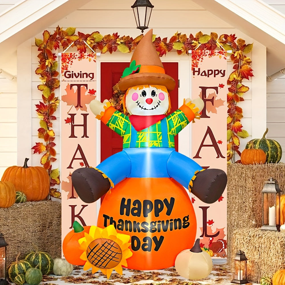 6ft KOOY Thanksgiving Inflatable Turkey - LED-Lit Outdoor Yard Décor