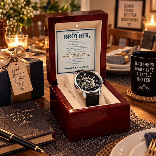 To My Brother – “You Will Never Walk Alone” Openwork Automatic Watch