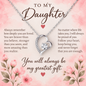To My Daughter “My Greatest Gift” Forever Love Necklace