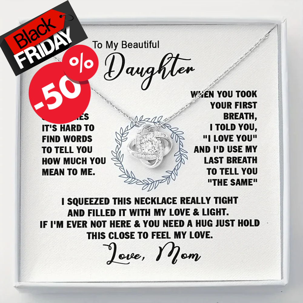 Elegant & Trendy Pendant Necklace: A Heartfelt Gift for Your Daughter with Meaningful Message Card