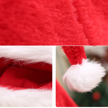 Plush Santa Claus Long Christmas Hat – For Adults & Children, Perfect for Christmas Parties