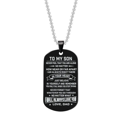 To my Daughter / Son: Fashion Necklace Keychain Gift Stainless Steel