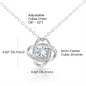 Gift for Mom – “The Best Mommy Belongs to Me” Love Knot Necklace