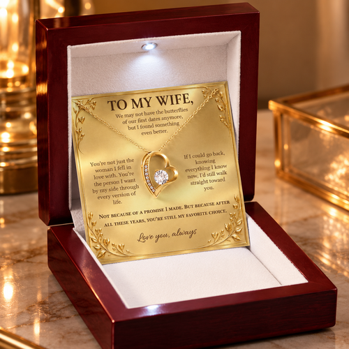 To My Wife – Still My Favorite Choice Forever Love Necklace