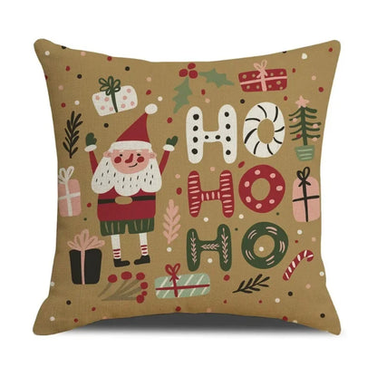 Set of 4 Christmas Winter Throw Pillow Cushion Covers – 45x45cm Festive Home & Outdoor Décor