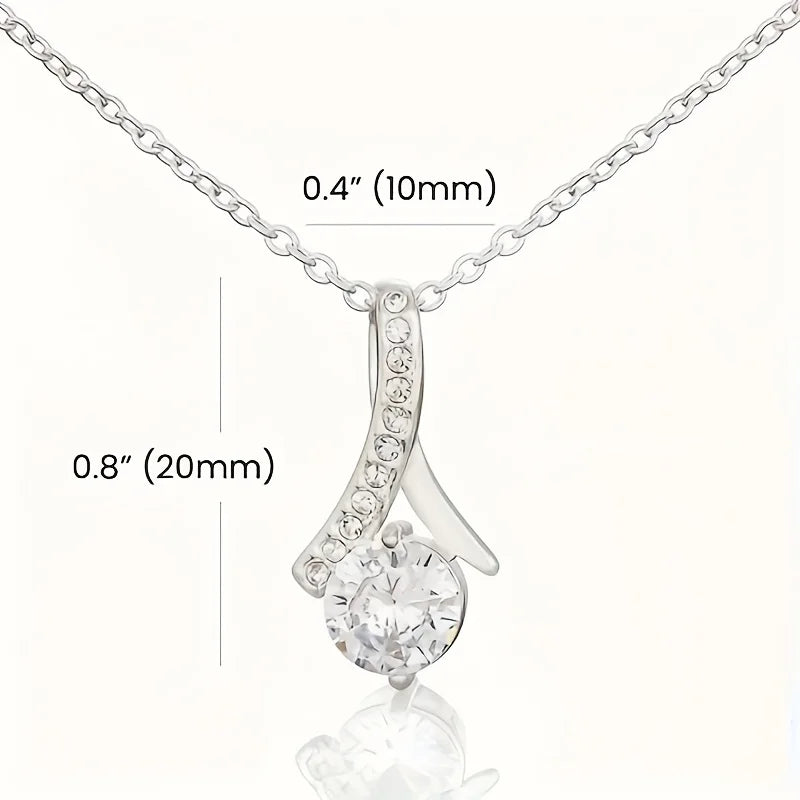 "To My Daughter" Elegant Necklace with Heartfelt Gift Box and Card: A Thoughtful Gift from Dad