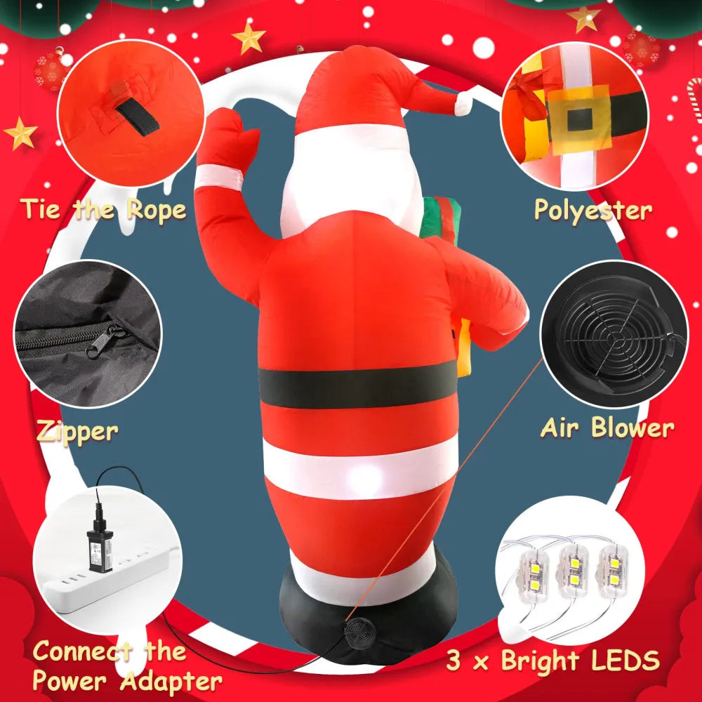 1.5m (5ft) Christmas Inflatable Santa Claus – Outdoor Yard Decoration