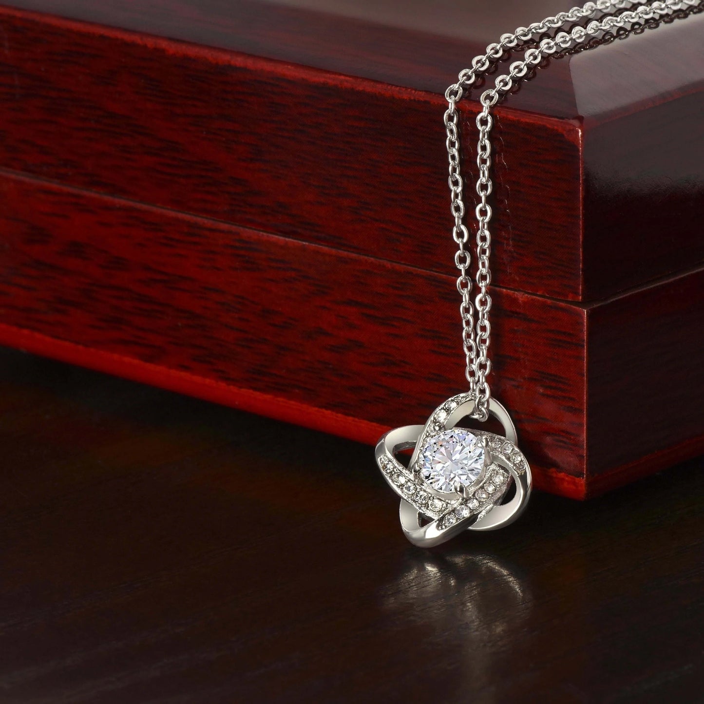 Zircon-Inlaid Flower Pendant Necklace: Elegant Stainless Steel Chain & Heartfelt Gift for Your Daughter