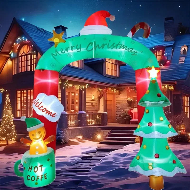 Christmas Inflatable Tree Style Arch – Built-In LED Outdoor Ornament for Parties and Celebrations