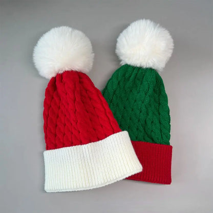 Fashion Winter Warm Christmas Hat – Cute Knitted Santa Claus Hat for Kids