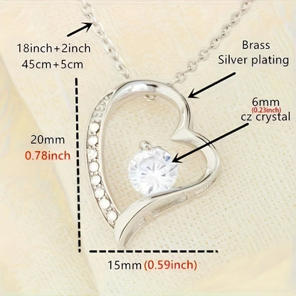 Elegant Heart-Shaped Pendant Necklace: A Beautiful Gift of Love for Your Daughter