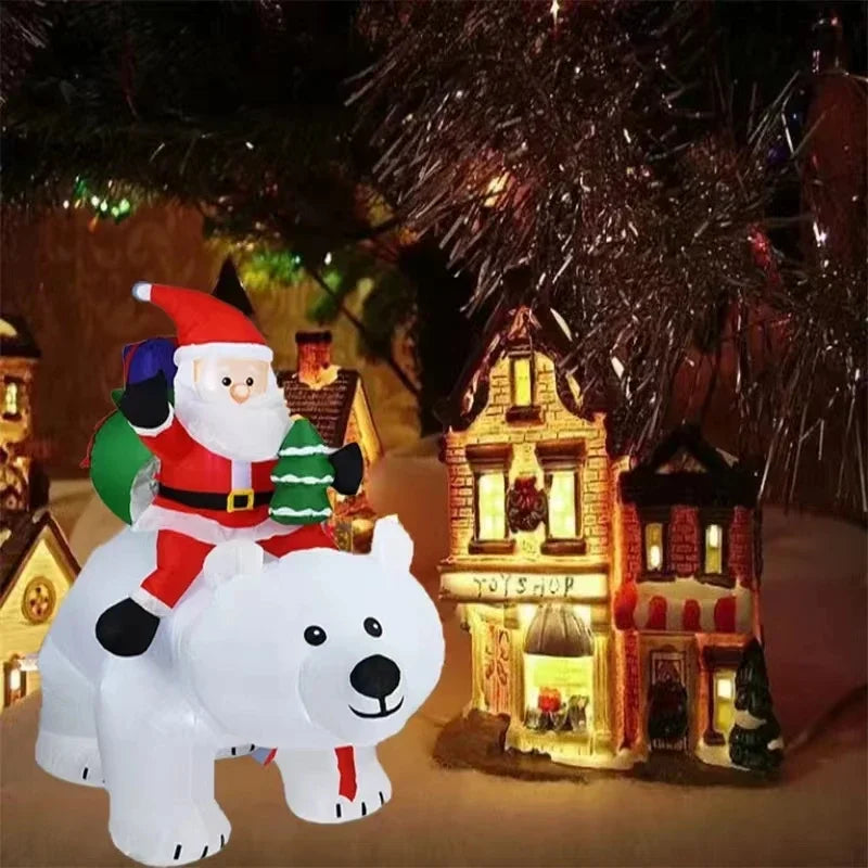 Christmas Inflatable Decoration Toy with Built-In LED Lights – Indoor & Outdoor Ornament