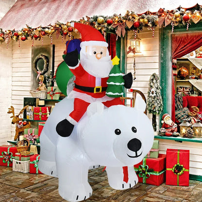 Christmas Inflatable Decoration Toy with Built-In LED Lights – Indoor & Outdoor Ornament