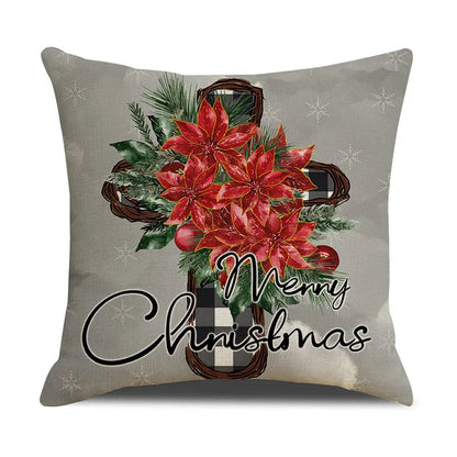 4pcs Christmas Pillow Covers – Snowflakes Winter Decorative Cushion Covers for Bed, Sofa, & Couch