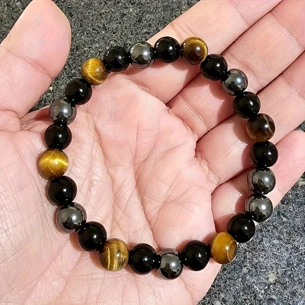 Natural Tiger Eye Stone Bracelet for Grandpa – A Timeless Gift for Special Occasions