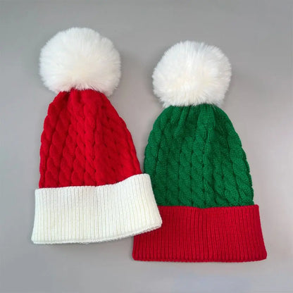 Fashion Winter Warm Christmas Hat – Cute Knitted Santa Claus Hat for Kids