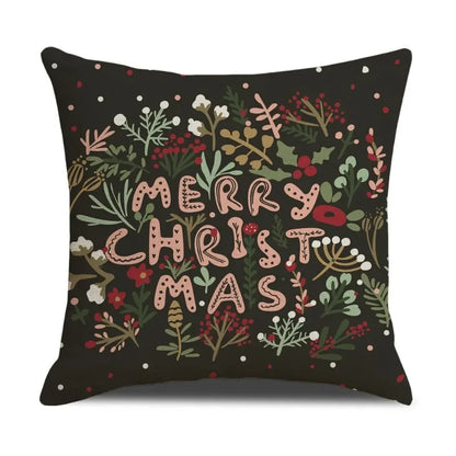 Set of 4 Christmas Winter Throw Pillow Cushion Covers – 45x45cm Festive Home & Outdoor Décor