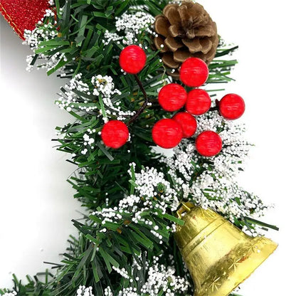 40cm Christmas Wreath – Artificial Hanging Decoration for Doors, Windows & Outdoor Use