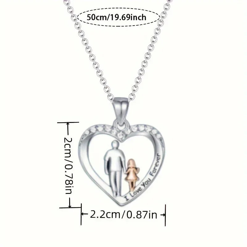 Dad & Daughter Heart Pendant Necklace: A Sentimental Gift Celebrating the Bond Between Father and Daughter