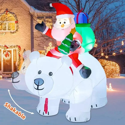 Christmas Inflatable Decoration Toy with Built-In LED Lights – Indoor & Outdoor Ornament