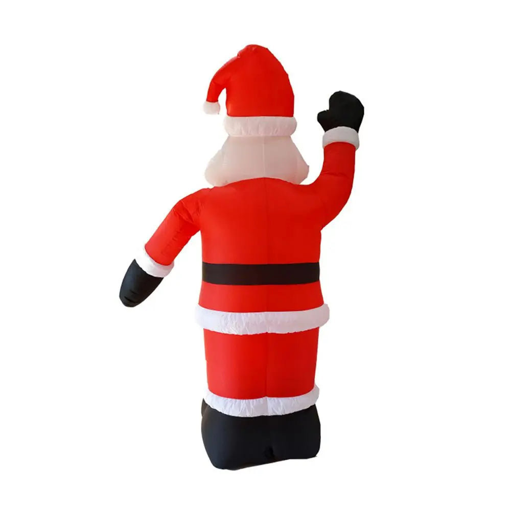 1.8m Inflatable Santa Claus Waving Hand – Giant LED Glowing Christmas Lawn Decoration