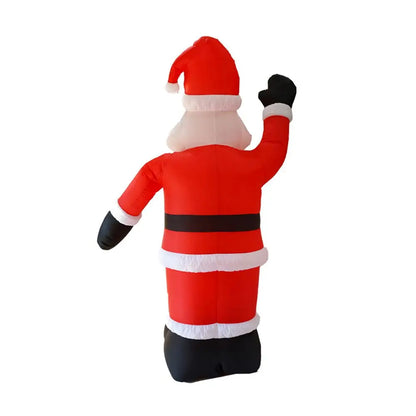 1.8m Inflatable Santa Claus Waving Hand – Giant LED Glowing Christmas Lawn Decoration