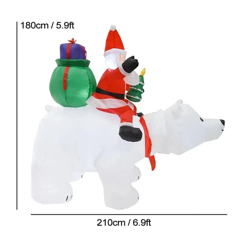 Christmas Inflatable Decoration Toy with Built-In LED Lights – Indoor & Outdoor Ornament