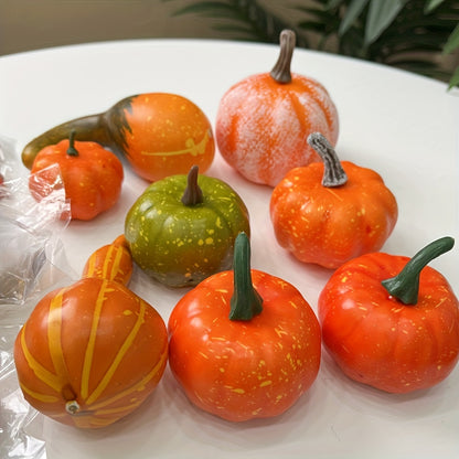 50-Piece Artificial Pumpkin & Harvest Decor Set – Perfect for Thanksgiving, Halloween, and Fall Weddings