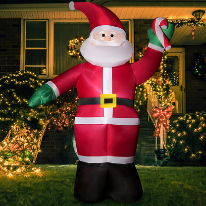 1 Pc 8FT Inflatable Christmas Santa Claus With LED Lights, Blow Up Colorful Holiday Lawn Yard Christmas Inflatable Decoration