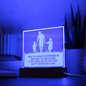 Someone Said Gift acrylic plaque valued with Father and children silhouette and heartfelt Father's Day message